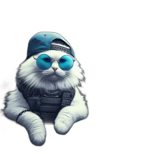 jacket, animal, staff, creature, 3d render, concept art, pixel art, cyberpunk transparent PNG cut-out
