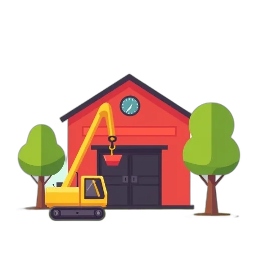 furniture, building, car, concept art, 3d render, pixel art, stylized, illustration transparent PNG cut-out