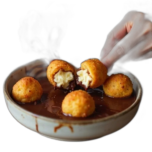 food, two, women, dipping, melted, cheese, balls, chocolate transparent PNG cut-out