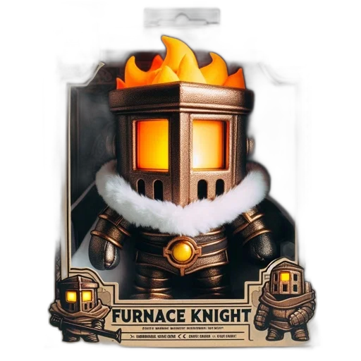 furniture, concept art, fantasy art, pixel art, furnace, knight, toy, figure transparent PNG cut-out