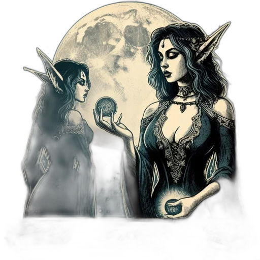 fantasy art, concept art, comic book art, pixel art, night, fog, fire, underwater transparent PNG cut-out