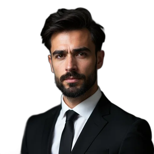 staff, face, jacket, hair, photorealistic, cartoon, 3d render, concept art transparent PNG cut-out