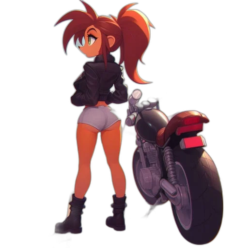 jacket, weapon, robot, concept art, pixel art, cartoon, anime, dark transparent PNG cut-out