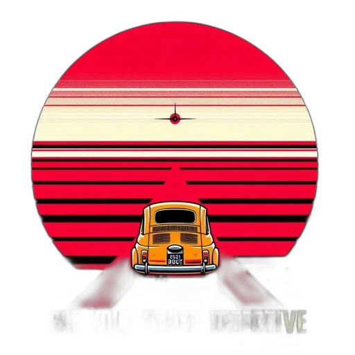 car, pixel art, vaporwave, concept art, anime, red, dark, space transparent PNG cut-out