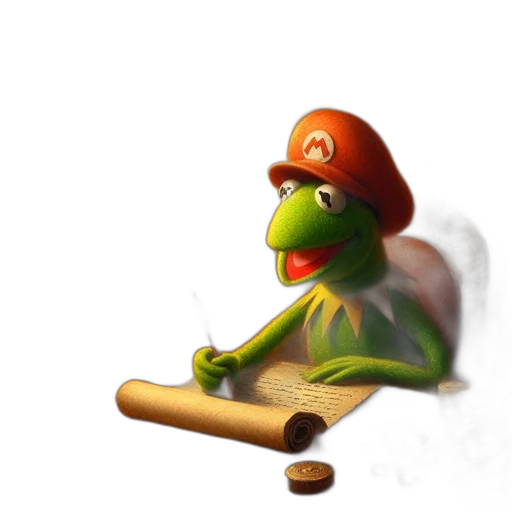 animal, staff, concept art, 3d render, photorealistic, fantasy art, green, frog transparent PNG cut-out