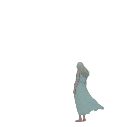dress, robot, creature, umbrella, 3d render, concept art, pixel art, anime transparent PNG cut-out