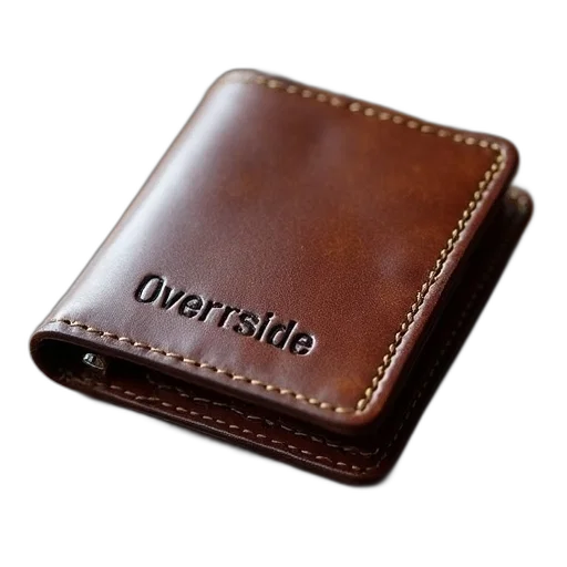 jacket, jewelry, 3d render, brown, leather, wallet, visible, brand transparent PNG cut-out
