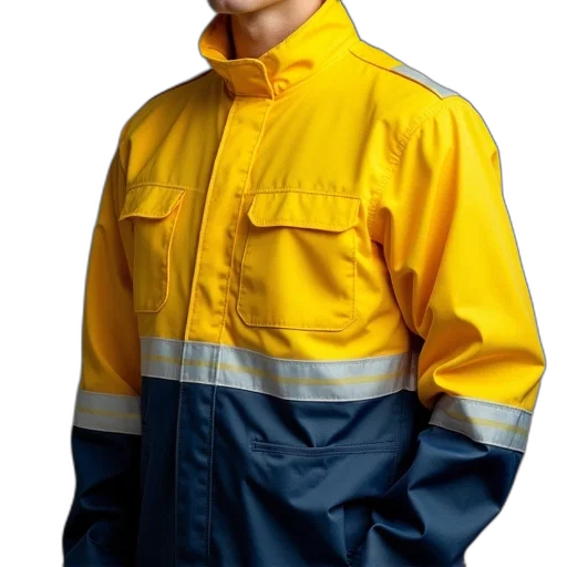 jacket, staff, face, robot transparent PNG cut-out