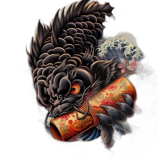 dragon, staff, sword, weapon, fantasy art, photorealistic, concept art, pixel art transparent PNG cut-out