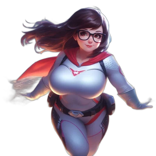 comic book art, concept art, fantasy art, cartoon, female, superhero, brown, hair transparent PNG cut-out