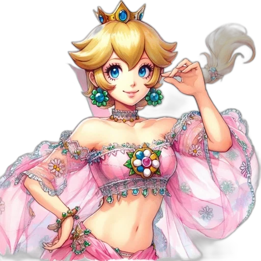 dress, crown, jewelry, staff, pixel art, concept art, fantasy art, vaporwave transparent PNG cut-out