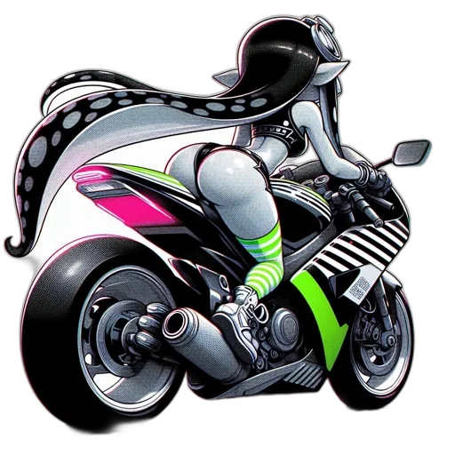 concept art, cartoon, comic book art, cyberpunk, neon, green, animated, figure transparent PNG cut-out