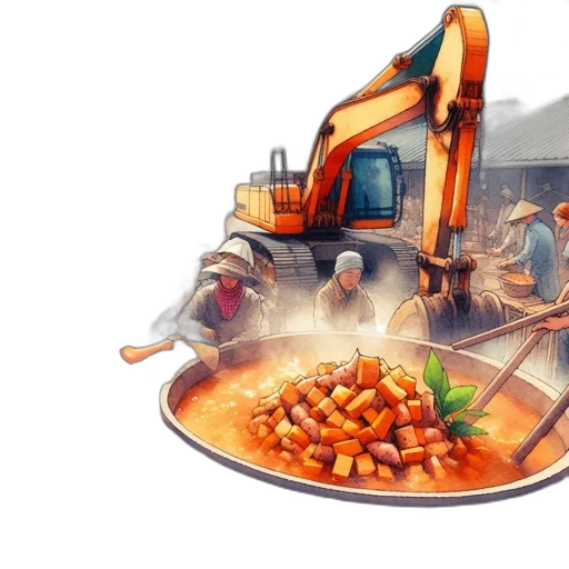 food, concept art, photorealistic, 3d render, fantasy art, animated, outdoor, market transparent PNG cut-out
