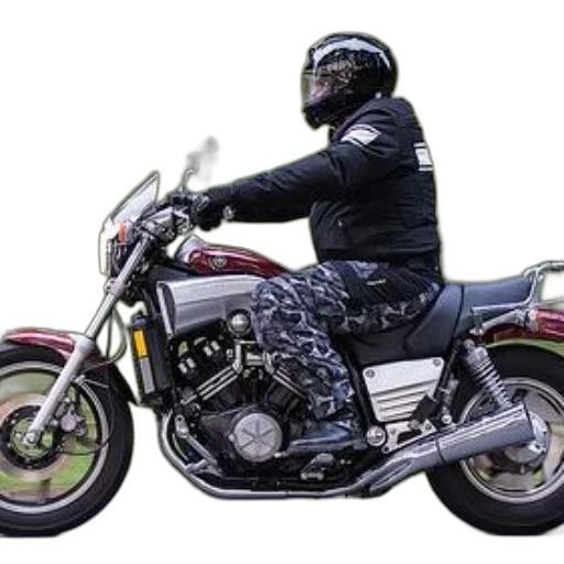 photorealistic, 3d render, person, wearing, black, jacket, helmet, rides transparent PNG cut-out