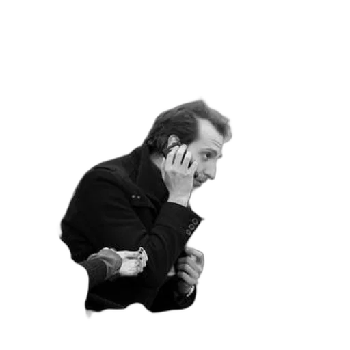 staff, jacket, face, jewelry, photorealistic, concept art, black, white transparent PNG cut-out