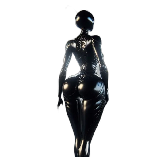 dress, robot, mask, jewelry, 3d render, concept art, cyberpunk, fantasy art transparent PNG cut-out