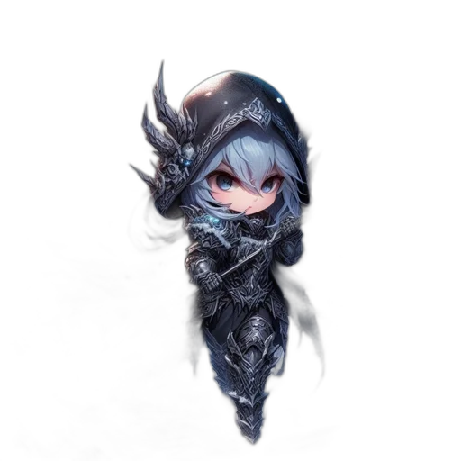 creature, dragon, hair, mask, concept art, fantasy art, 3d render, dark transparent PNG cut-out