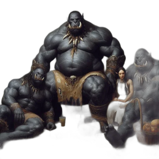 animal, creature, concept art, fantasy art, comic book art, photorealistic, fog, forest transparent PNG cut-out