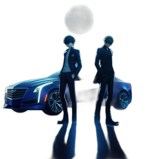 car, concept art, 3d render, pixel art, photorealistic, neon lights, outer space, city street transparent PNG cut-out