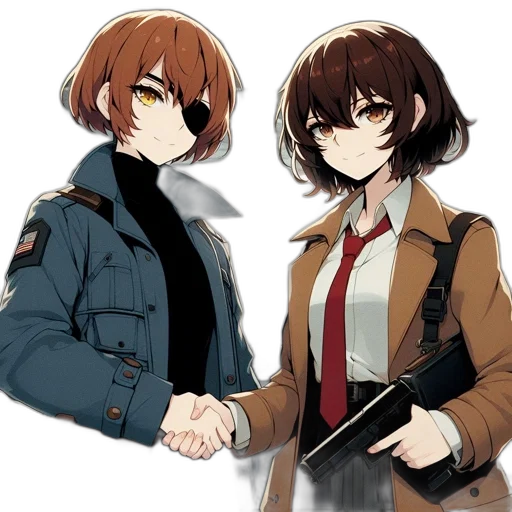 jacket, staff, weapon, anime, concept art, pixel art, cartoon, fire transparent PNG cut-out