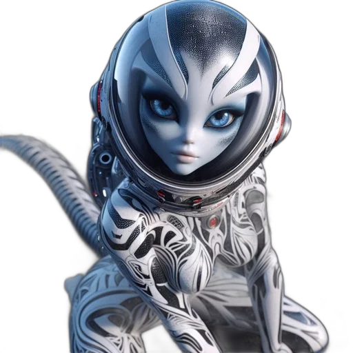 robot, creature, concept art, fantasy art, 3d render, comic book art, outer space, extraterrestrial transparent PNG cut-out