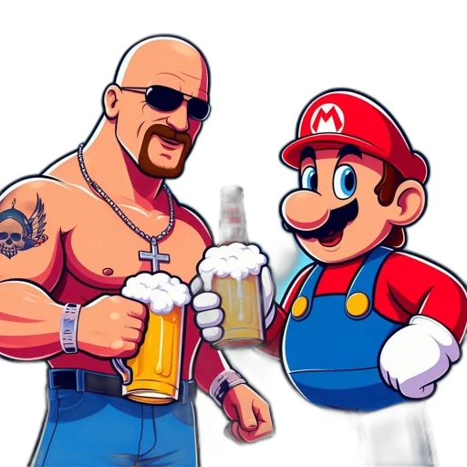 pixel art, cartoon, concept art, comic book art, two, animated, characters, stand transparent PNG cut-out