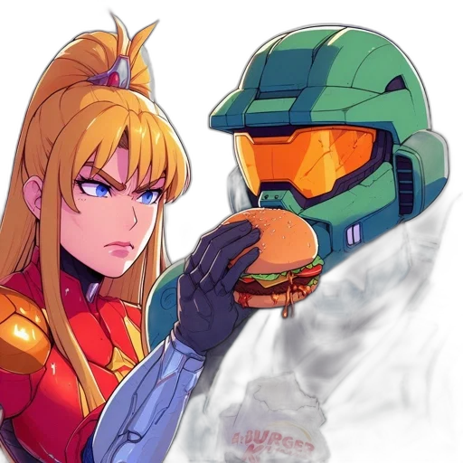 food, robot, weapon, face, vaporwave, concept art, anime, pixel art transparent PNG cut-out