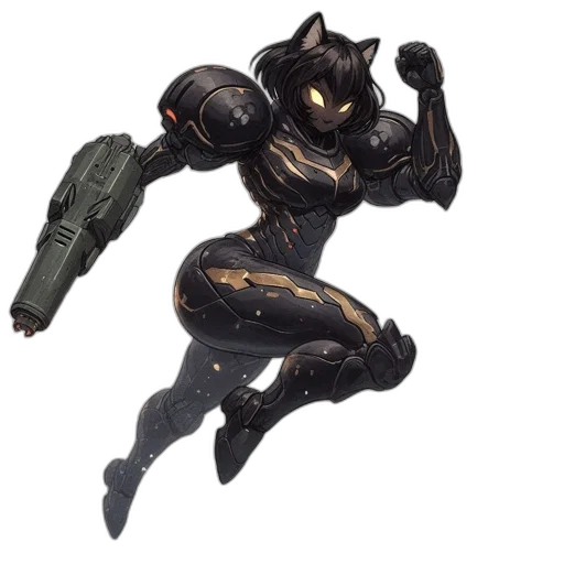 robot, weapon, creature, animal, concept art, pixel art, 3d render, comic book art transparent PNG cut-out
