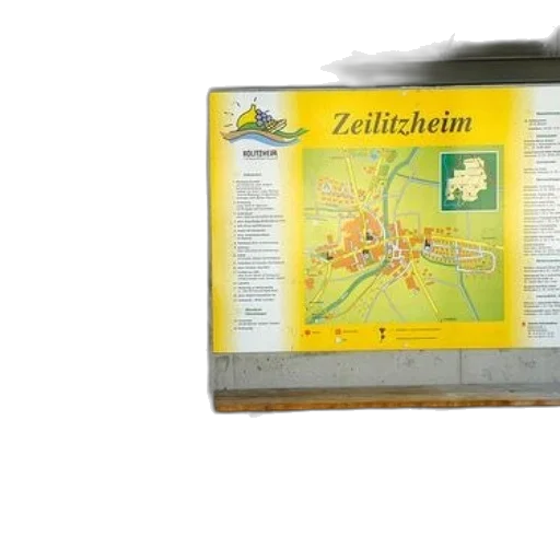 photorealistic, map, zeilitzheim, displayed, yellow, background, bus, stop transparent PNG cut-out