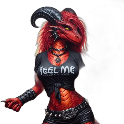 creature, animal, dragon, fantasy art, concept art, cyberpunk, comic book art, red transparent PNG cut-out