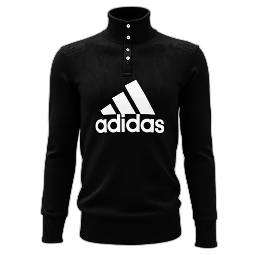 jacket, 3d render, photorealistic, black, long-sleeve, turtleneck, top, ribbed transparent PNG cut-out