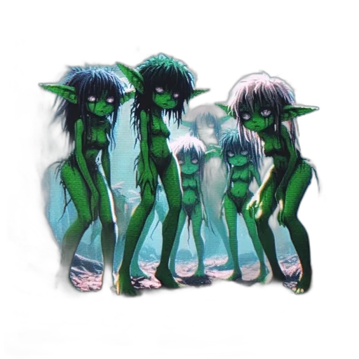 creature, mask, staff, concept art, fantasy art, watercolor, pixel art, green transparent PNG cut-out