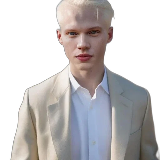 jacket, face, hair, creature, photorealistic, 3d render, concept art, cyberpunk transparent PNG cut-out