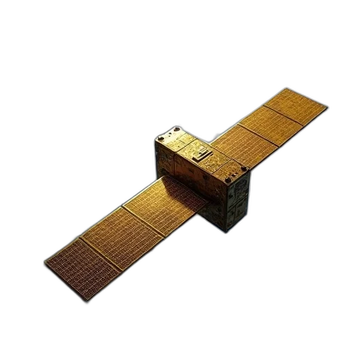 jewelry, staff, furniture, weapon, 3d render, outer space, small, satellite transparent PNG cut-out
