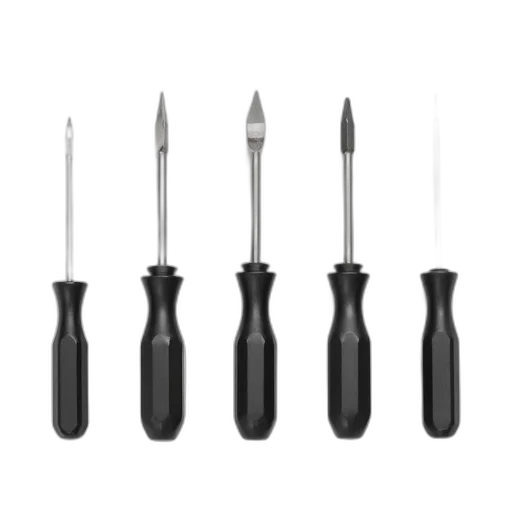 weapon, staff, umbrella, monochrome, set, five, silver, screwdrivers transparent PNG cut-out