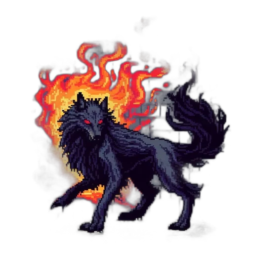 dragon, creature, animal, staff, pixel art, fantasy art, concept art, watercolor transparent PNG cut-out