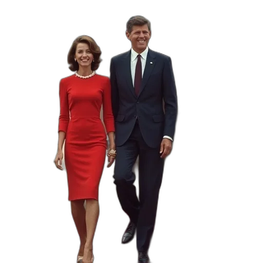 dress, red, president, first transparent PNG cut-out