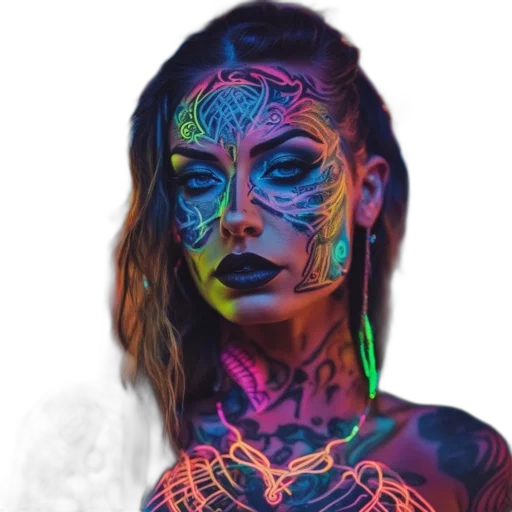 face, mask, jewelry, robot, cyberpunk, fantasy art, photorealistic, concept art transparent PNG cut-out