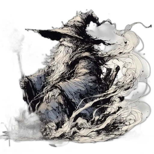 dragon, mask, creature, hair, concept art, fantasy art, comic book art, watercolor transparent PNG cut-out