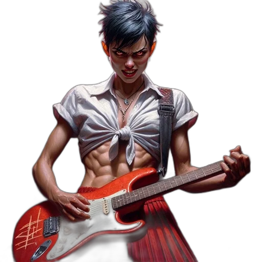 concept art, comic book art, fantasy art, photorealistic, red, intense, character, eyes transparent PNG cut-out