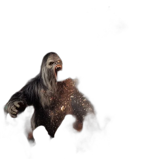creature, animal, hair, mask, concept art, 3d render, fantasy art, photorealistic transparent PNG cut-out