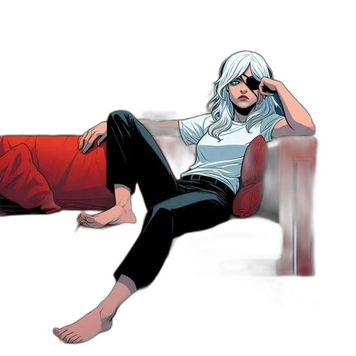 comic book art, concept art, cartoon, red transparent PNG cut-out