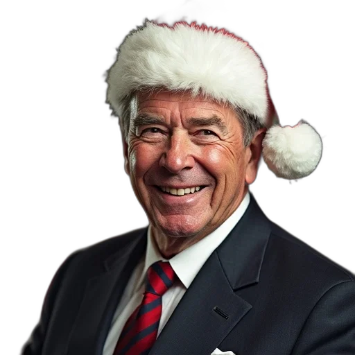 hat, staff, president, ronald, reagan, wearing, santa, magnet transparent PNG cut-out
