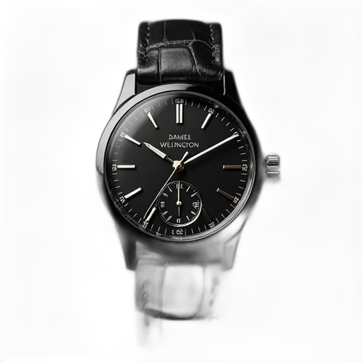 photorealistic, daniel, wellington, classic, black, sheffield, watch transparent PNG cut-out