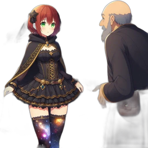dress, staff, robot, jacket, concept art, anime, pixel art, fantasy art transparent PNG cut-out