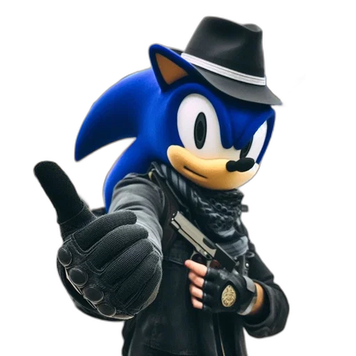 hat, jacket, weapon, animal, concept art, 3d render, cyberpunk, pixel art transparent PNG cut-out