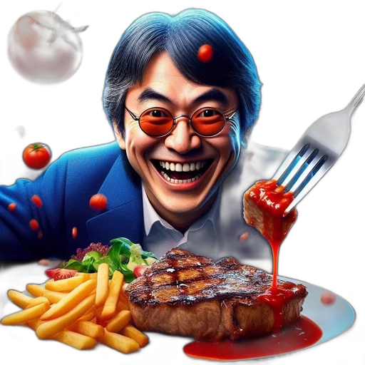 food, face, pixel art, concept art, photorealistic, 3d render, man, wearing transparent PNG cut-out