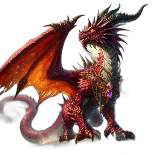 dragon, staff, creature, sword, concept art, fantasy art, pixel art, 3d render transparent PNG cut-out