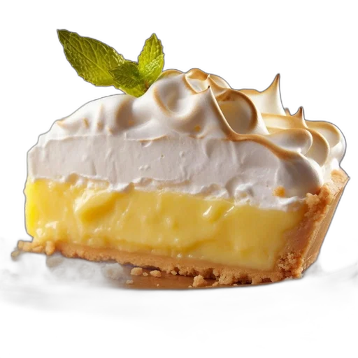 food, crown, photorealistic, 3d render, lemon, meringue, pie, golden transparent PNG cut-out