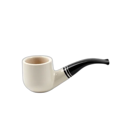 staff, weapon, hair, 3d render, white, ceramic, pipe, black transparent PNG cut-out